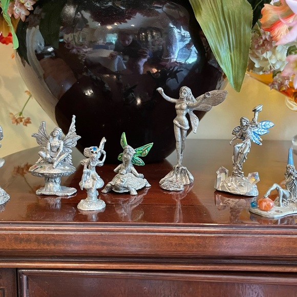 4” Tall 1981 Gallo Pewter Fairy Faerie Pixie Figurine Crystal - Picture 11 of 13